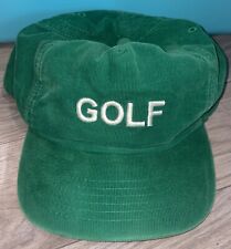 Official GOLF WANG Tyler The Creator Green Corduroy Hat Snapback RARE OSFA
