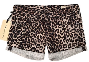 Pantalones Cortos de Jean Rag & Bone - Leopardo de Nieve Marrón - Cintura Media - Talla 25 (se adapta a 27) Nuevos con Etiquetas De Colección - Imagen 1 de 12