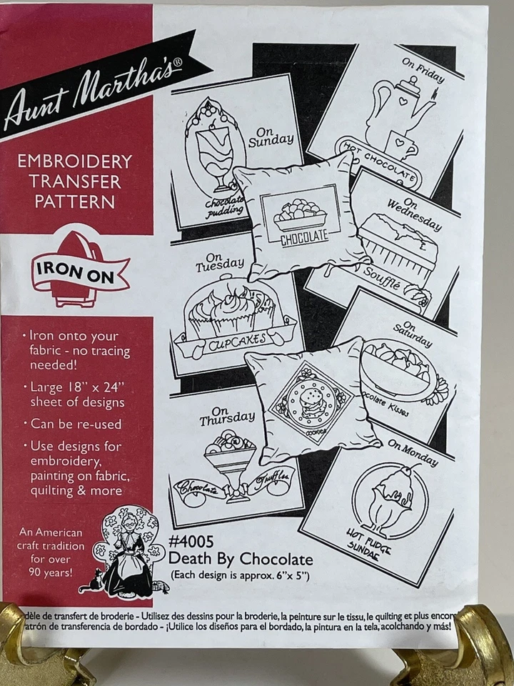 Aunt Martha's Hot Iron Craft Transfers 3 Designs 3928 and 2 of 3747