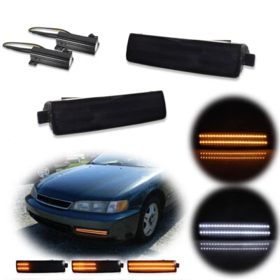 2 peças luzes de sinalização frontal LED com interruptor sequencial de fumaça para 97-01 Honda Prelude - Imagem 1 de 4