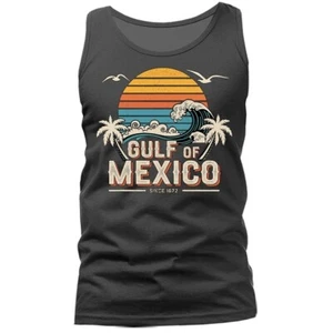 Gulf of Mexico Golfo de mexico Est 1550 Retro Vintage Beach Tank Top - Picture 1 of 11