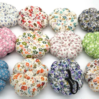 Pumpkin Needle Pin Cushion Holder Wrist Pincushion DIY Craft Sewing Supplies1 - Image 1 of 4