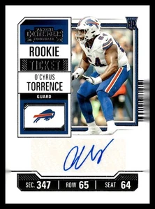 Boleto de novato Panini Contenders 2023 automático RC #156 O'Cyrus Torrence - Imagen 1 de 2
