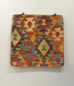Funda de almohada Kilim alfombra cosida a mano fragmento funda de almohada - Imagen 1 de 2