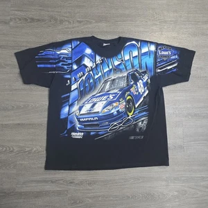 Camiseta NASCAR con estampado gráfico de 2 caras Jimmie Johnson Lowes #48 AOP 2012 para hombre 3XL - Imagen 1 de 12