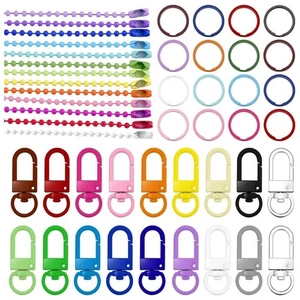 Handbag Charm Crafting Set 160 Pieces Rainbow Spring Rings and Chain Link - Picture 1 of 8