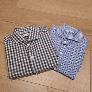 Camisa Twillory Hombre 16.5 34/35 Abotonada Seguro Algodón Ajuste Manga Larga Lote (2) - Imagen 1 de 14