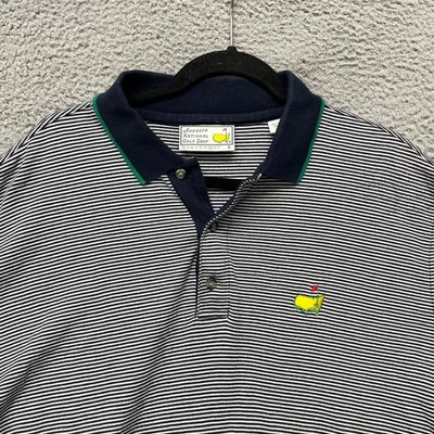 Camisa Masters Augusta National Para Hombres L Azul Rayas Golf Polo Slazenger Foto 1 de 4