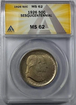 1926 Sesquicentennial of American Independence ANACS MS-62 - Image 1 of 4