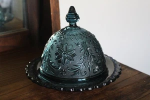 Tiara Colonial Blue Bicentennial Covered Butterdose Neu mit Original Aufkleber - Bild 1 von 10