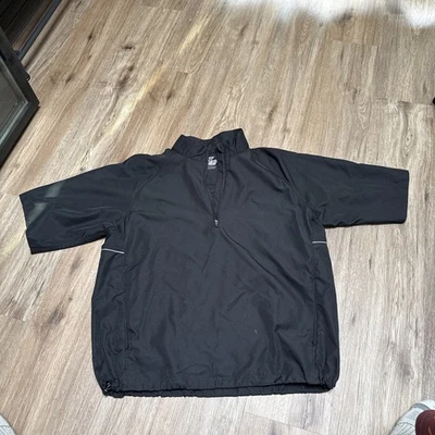 men’s Ahead Extreme, Short Sleeve Golf, Rain, Jacket, Medium Black ￼￼ - Image 1 of 2