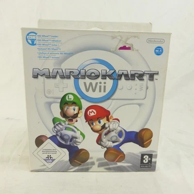Nintendo Wii Mario Kart Wii Game & Genuine Wheel in Original Box - Image 1 of 4