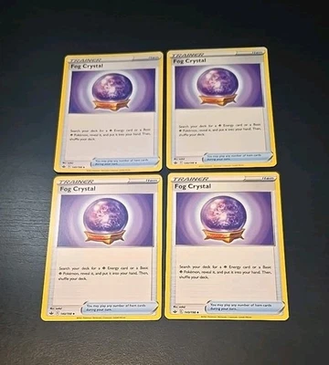 4x Fog Crystal 140/198 Pokemon Card TCG Chilling Reign Uncommon NM Authentic LP - Image 1 of 4