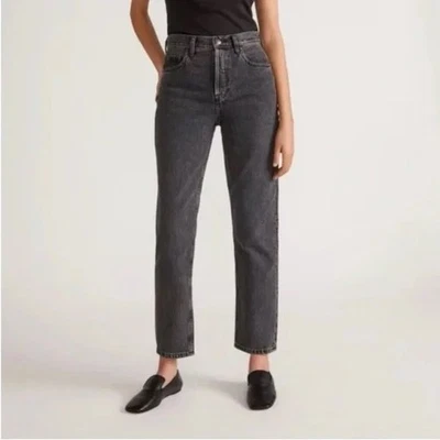 Everlane The Cheeky Jean 女式 24 码裁剪黑色牛仔布 — 第 1/4 张图片