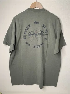 Vintage Airframes Aircraft Mechanic Shirt Mens Sz XL Military Humor Logo Tee Y2K - Picture 1 of 5