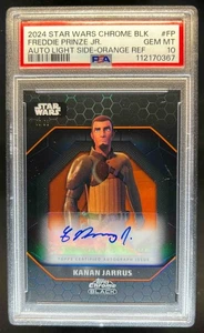 2024 Topps Chrome Black Star Wars Freddie Prinze Auto Jarrus Orange #2/25 PSA 10 - Picture 1 of 2
