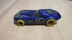 2008 HOT WHEELS FAST FELION VOLCANO CIRCUIT #10 BLUE 1:64 DIECAST RACE CAR SL2 - Picture 1 of 3