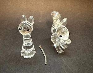 Estatuillas de animales de cristal de Swarovski gato y ardilla rotas VENDIDAS COMO ESTÁN - Imagen 1 de 8