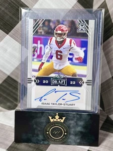 Isaac Taylor-Stuart 2022 Leaf Draft Football Rookie AUTO RC #BA-ITS DAL Cowboys - Picture 1 of 2