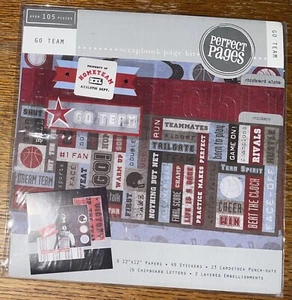 Colorbok Scrapbook Perfect Pages Kit ~Go Team~12x12 Alphabet Sticker Paper Sport - Picture 1 of 9