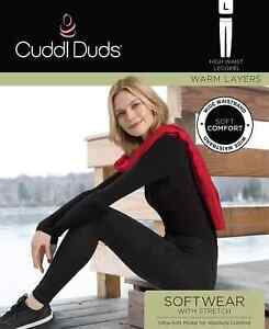 Cuddl Duds Women's Softwear Stretch High Waist Leggings Ivory L Large