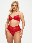 Ann Summers Sexy Lace Planet High Waisted Brazilian Briefs ~ Sizes 6 to 24 Red