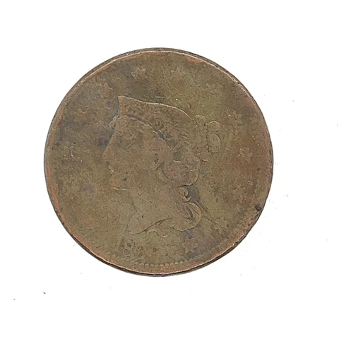 1839 Coronet Head Large Cent 1c Cover