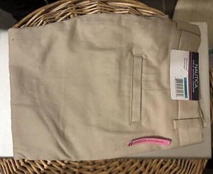 Girls School Uniform Pants Khaki NWT Size 16 Regular Stretch Skinny Nautica - Picture 1 of 5