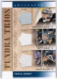 14/15 UD ARTIFACTS HOCKEY TUNDRA TRIOS JERSEY CARDS (T3-XXX) U-Pick From List
