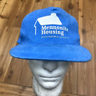 Vintage Otto Blue Mennonite Housing Soft Cotton Cloth Lined Dad Hat Adult OSFA