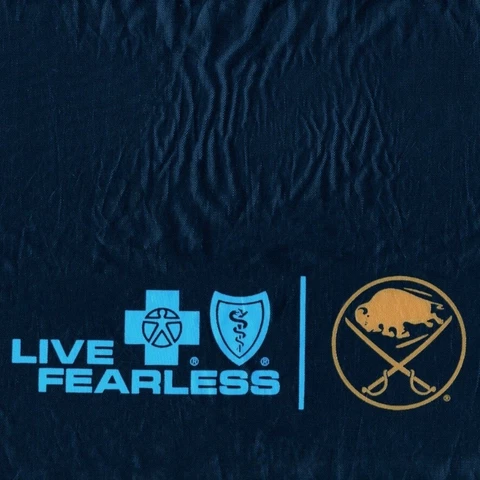 NHL Buffalo Sabres "Live Fearless" Nylon Draw String Bag Blue Cross Shield Promo Cover