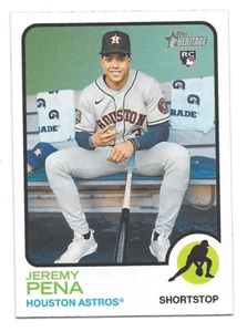 2022 Heritage High Number JEREMY PENA RC Action Image Variation - ASTROS - - Picture 1 of 2