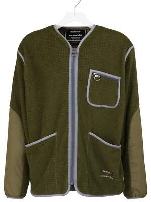 Barbour x And Wander Men's Polartec Insulated Fleece Zip Jacket in Olive Size L - Image 1 of 4
