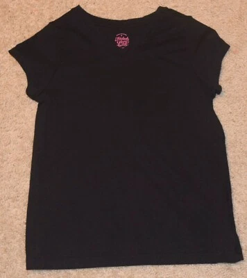 Faded Glory Black Girl's v neck Size large 10/12 short sleeved shirt - Image 1 of 2