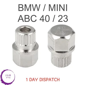 MASTER BLOCCAGGIO RUOTA DADO CHIAVE DI SICUREZZA ABC 40/23 SPLINE BULLONE COSTOLE PER BMW MINI - Foto 1 di 10