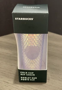 NEU 2023 Starbucks Studded Iridescent Bling Cold Cup Schlüsselanhänger schwer zu finden 🦄 - Bild 1 von 4