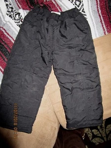 Snow pants in black lined in yellow , insulated in size S (2T) - Picture 1 of 8