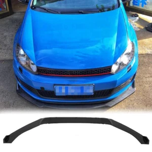 Carbon fiber For 14-20 Volkswagen Golf GTI MK7 Front Bumper Lip Spoiler 3PCS - Picture 1 of 11