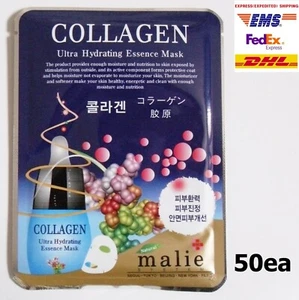 50pcs Malie COLLAGEN Face Mask Packs Sheet 25g Moisture Revitalize EXPRESS SHIP - Picture 1 of 6