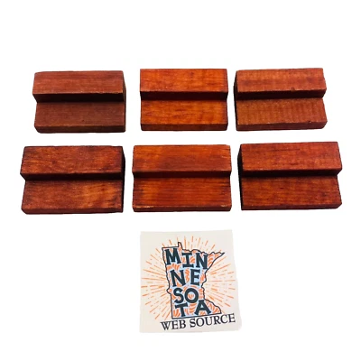 6 peldaños de madera de tronco Lincoln de colección rojo ámbar color roble piezas de repuesto de madera Foto 1 de 3