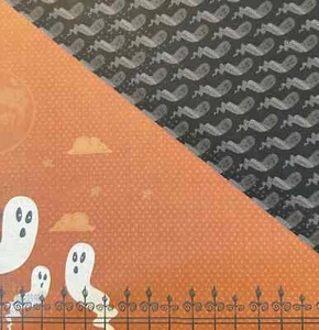 LITTLE YELLOW BICYCLE 12" X 12" PAPER GRAVEYARD GHOSTS/MIDNIGHT GHOSTS/RETIRED - Picture 1 of 1