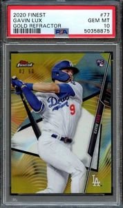 BB - 2020 - Topps Finest - Gold Refractor - Gavin Lux - 2/50 - #77 - GEM MT 10 - Picture 1 of 2