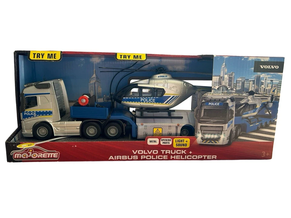 Majorette 213716000 - Grand Series - Volvo Truck Police Helicopter -