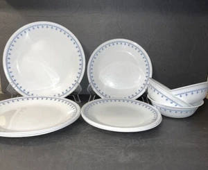 11 Stück Corelle SCHNEEFLOCKENGIRLANDE je 4 Speise- & Mittagessenteller & 3 Müslischalen - Bild 1 von 17