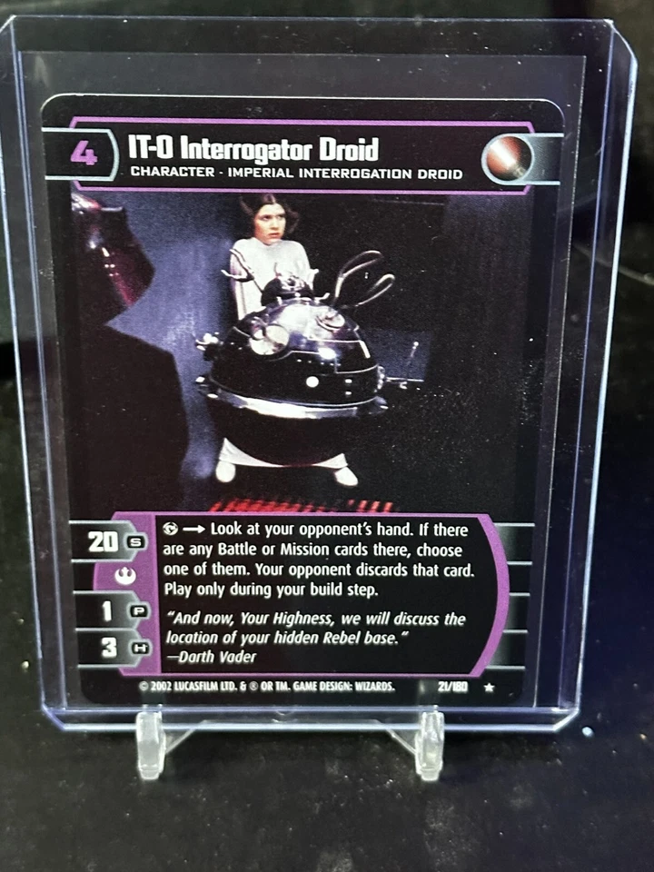 STAR WARS TCG WOTC A NEW HOPE IT-O INTERROGATOR DROID 21/180 - Image 1 of 1