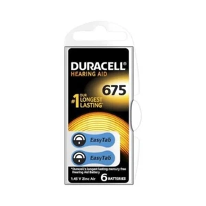 Pila acustica apparecchi acustici batteria blu Blister 6 pezzi - DURACELL DU81 - Foto 1 di 1
