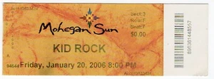 VINTAGE KID ROCK KONZERT TICKET - MOHEGAN SUN, CT - 20. JANUAR 2006 - Bild 1 von 1