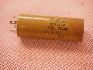 Mallory 160 mfd 250vdc vintage - Foto 1 di 4