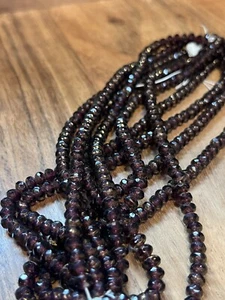Iridescent Pressed Glass Purple Gold Vintage Czech Glass 6 In Strand Beads - Picture 1 of 7