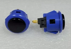 2x Botones de mezcla de inicio negro Sanwa DBlue Japón OBSF-24-DB/K piezas de video arcade - Imagen 1 de 4